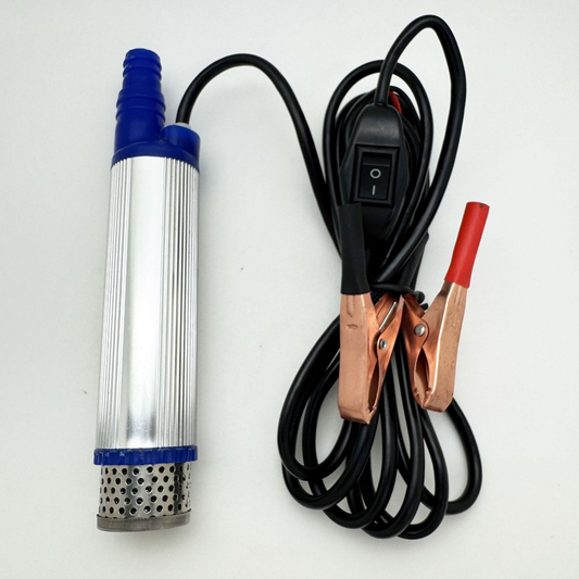 Bärbar dränkbar elektrisk pump med krokodilklämmor