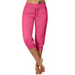 👖 🔥Mjukisbyxor med dragsko och kort midja – Mjuk polyester, capri-längd och sidofickor (6 färger, S–3XL) 👖🌸