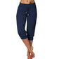 👖 🔥Mjukisbyxor med dragsko och kort midja – Mjuk polyester, capri-längd och sidofickor (6 färger, S–3XL) 👖🌸