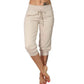 👖 🔥Mjukisbyxor med dragsko och kort midja – Mjuk polyester, capri-längd och sidofickor (6 färger, S–3XL) 👖🌸