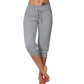 👖 🔥Mjukisbyxor med dragsko och kort midja – Mjuk polyester, capri-längd och sidofickor (6 färger, S–3XL) 👖🌸