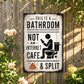 🚽 50% RABATT! 🧻 Vintage Plåtskylt – "Detta Är Ett Badrum, Inte Ett Internetcafé" & "Split" Skylt, Rolig Väggdekoration för Badrum & Toalett 🏠