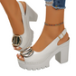 Eleganta peep-toe sandaler med blockklack & justerbar rem 👡✨ 50% RABATT!