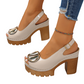 Eleganta peep-toe sandaler med blockklack & justerbar rem 👡✨ 50% RABATT!