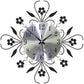 🕰️ 60% RABATT! 🌸 Elegant Väggklocka med Blommönster & Strass – Tyst Gång, Batteridriven & Perfekt för Hem & Kontor ✨