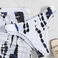 🏖️ 50% RABATT NU! 👙 Kvinnas Rynkad 3-delad Bikiniset – Tie-Dye Tryck, Haltertopp & Justerbar Kjol 🌊