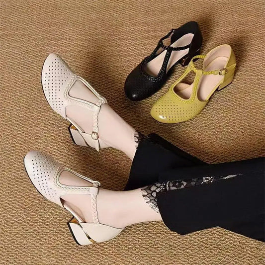 Eleganta sandaler med sluten tå & utskärningar – bekväma hela dagen 👡✨
