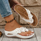 👡 50% RABATT NU! 🌸 Women's Floral Wedge Thong Sandals – Blommiga Accenter, Dämpad Fotvalvsstöd & Halkfri Sula ✨