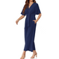 🔥50% RABATT NU!🔥 Elegant jumpsuit för dam med V-ringning, vida ben och knytning i midjan