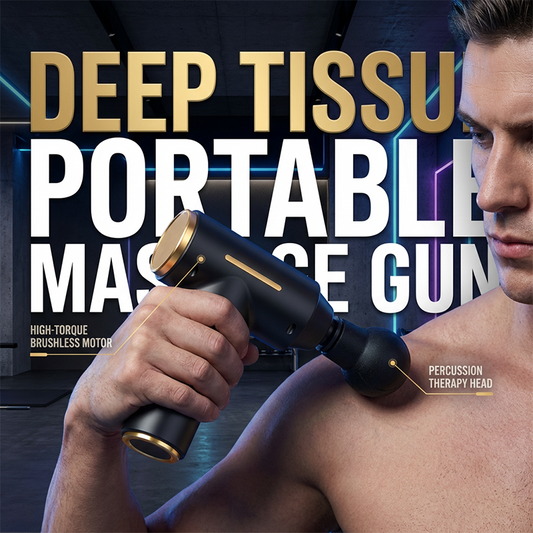 💪 50% RABATT! 🔋 Portabel Djupvävnadsmassagepistol – Tyst Motor, Justerbar Intensitet & Perfekt För Muskelavslappning & Återhämtning 🏋️‍♂️