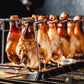 🍗 BEGRÄNSAD TID: 43 % RABATT! ✨ Rostställ för kycklingklubbor – rostfritt stål, hopfällbart, 14 platser 🍖