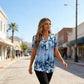 👚 60% RABATT! 🌸 Dam Elegant Blommönstrad Kortärmad Topp – Romantisk Design, Lätt Tyg & Perfekt För En Stilren Sommarlook ☀️