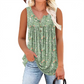 👚 50% RABATT NU! 🌸 Damtopp med Tryckt Mönster och Knappar – Andningsbart Tyg, Söt Design & Perfekt för Sommardagar ☀️
