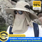Vandringshatt med UPF 50+ – bred brätte, avtagbar ansiktsmask & ventilationshål ⛰️🧢