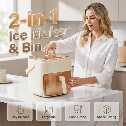 2-i-1 isbitsform med förvaringsbox – en knapptryckning, BPA-fri & läckagesäker 🧊❄️