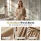 Elegant 3-delat set för dam – kofta, topp & vida byxor i mjuk vävd blandning 👗✨