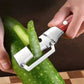 Multifunktionell skalare i rostfritt stål – brett blad, ergonomiskt handtag & flasköppnare 🔪🥔