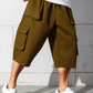 Herr cargo capri-shorts – stora fickor, justerbar dragsko & luftig wide-leg passform 🩳🎒