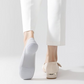 Andningsbara låga strumpor för kvinnor – 5 par, osynliga, halksäkra & dämpade 🧦👟