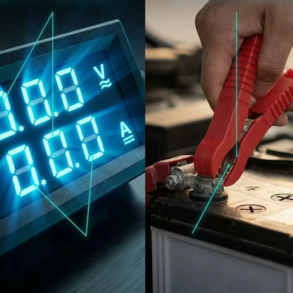 Billäckagedetektor – ingen avbrottstest, dubbel display & isolerade klämmor 🔌🚗