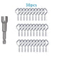 Q-formade springsnapkrokar – 20/30 st, rostskyddade, för utomhus- & inomhusbruk 🔧🪝