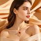 🌹 50% RABATT! 💎 Elegant Roshänge Halsband – Delikat Design, Hypoallergen Metall & Perfekt För En Romantisk Look Eller Som En Kärleksfull Present ✨