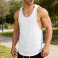 Herr muscle fitness stringer tank – djupa ärmhål, stretchig bomullsblandning & atletisk V-ringning 💪👕