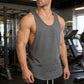 Herr muscle fitness stringer tank – djupa ärmhål, stretchig bomullsblandning & atletisk V-ringning 💪👕