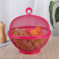 Fruktkorg med lock – andningsbar mesh, inbyggd sil & högtäthet stålnät 🍎🥝