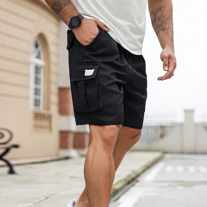 Avslappnade sommar-cargoshorts för herr