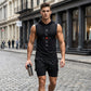 🔥50% RABATT!🔥 Set med ärmlös hoodie och shorts för män