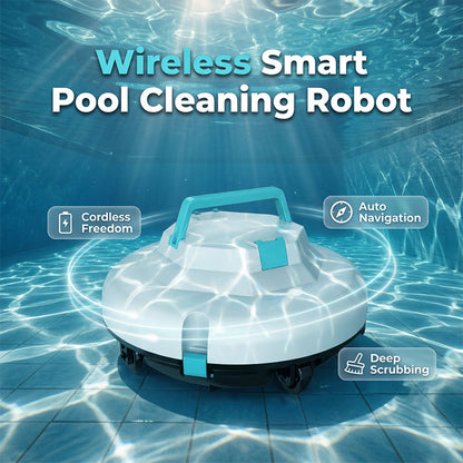 Smart sladdlös poolrengörare – kraftfull sugkraft, automatisk navigering & enkel knapp 🏊🔋