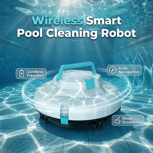 Smart sladdlös poolrengörare – kraftfull sugkraft, automatisk navigering & enkel knapp 🏊🔋