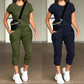 Bekvämt Tracksuit för Damer – Tvådelat Set med Fickor, Justerbar Dragsko & Andningsbart Tyg, 8 Färger ✨