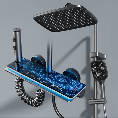 ⏳🔥TIDSBEGRÄNSAT ERBJUDANDE: 50 % RABATT! ⏰ Duschsystem med digital display 💧🌙 – LED-belysning som efterliknar stjärnhimlen, inbyggd hylla. 4 sprutlägen, hus i legering. Spa hemma. ✨🚿