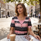 👚 50% RABATT NU! 🌿 Dam randig Henley-tröja – Falsk tvådelad look & mjuk andningsbar – Casual lager-på-lager topp för vår & sommar – perfekt för lediga dagar eller resor ✨