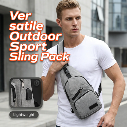 🎒 50 % RABATT NU! ⛰️ Multifunktionell slingväska med USB-laddning – slitstark, lätt & perfekt för cykling, jobb & vardag 🏙️