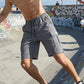 🩳 Mäns lediga cargo shorts med elastisk midja – andningsbart tyg, fukttransporterande & 5 fickor – perfekt för sommar och vardag ☀️
