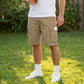 🩳 Mäns lediga cargo shorts med elastisk midja – andningsbart tyg, fukttransporterande & 5 fickor – perfekt för sommar och vardag ☀️