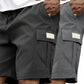 🩳 Mäns lediga cargo shorts med elastisk midja – andningsbart tyg, fukttransporterande & 5 fickor – perfekt för sommar och vardag ☀️