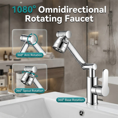 🔥🎁Nyhet 50 % RABATT🔥💧✨ 1080° roterande mekanisk kranarm – Hårtvätt & diskning på ett ögonblick!