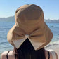👒 BEGRÄNSAD TID -50% RABATT! ✨ Dam solhatt med bred brätte & rosett – hopfällbar, 360° UV-skydd & andningsbar 👒☀️