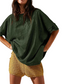 👚 50% RABATT NU!🌸 Dam Lös Båthalsringning Topp – Mjuk & Andningsbar – Elegans i Vardagen ✨