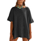 👚 50% RABATT NU!🌸 Dam Lös Båthalsringning Topp – Mjuk & Andningsbar – Elegans i Vardagen ✨