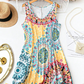 👗 50% RABATT! 🌸 Avslappnad ärmlös sommarklänning i A-linje med tryck – Lätt, ledig & perfekt för stranden, picknick eller lata sommardagar ☀️