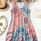 👗 50% RABATT! 🌸 Avslappnad ärmlös sommarklänning i A-linje med tryck – Lätt, ledig & perfekt för stranden, picknick eller lata sommardagar ☀️