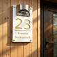 Solcellsdriven LED-husnummerskylt – självlysande, väderbeständig & modern design ☀️🏠