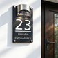 Solcellsdriven LED-husnummerskylt – självlysande, väderbeständig & modern design ☀️🏠