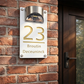 Solcellsdriven LED-husnummerskylt – självlysande, väderbeständig & modern design ☀️🏠
