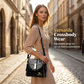 👜 BEGRÄNSAD TID: 60 % RABATT! ✨Glansig damhandväska med krokodilmönster – gulddetaljer, rymlig & avtagbar axelrem 👜✨